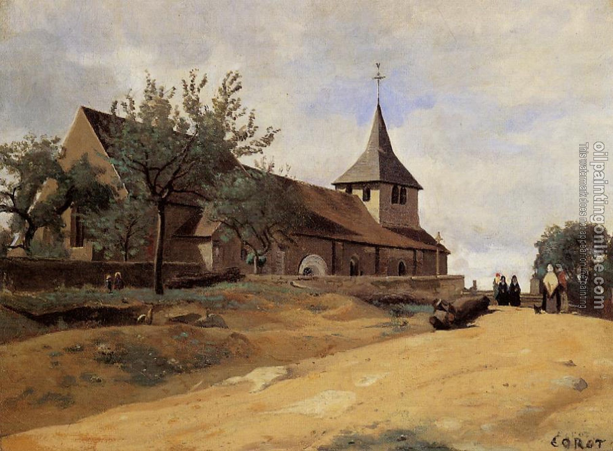 Corot, Jean-Baptiste-Camille - The Church at Lormes